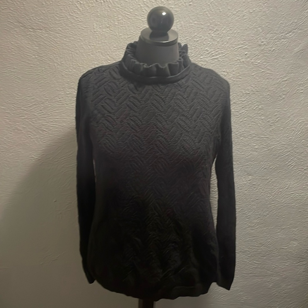 Talbots ruffle turtleneck sweater